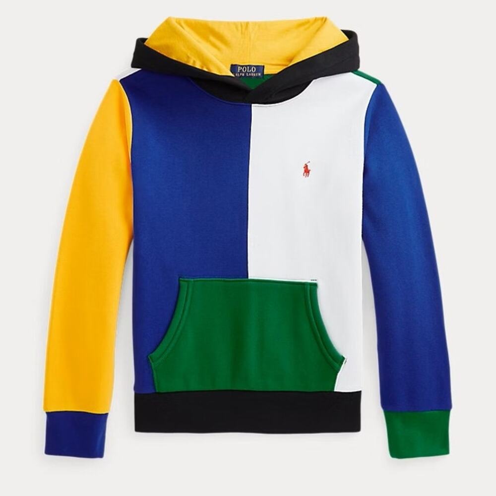 Ralph Lauren Polo NWT Color Blocked Fleece Hoodie Boys 14/16 L